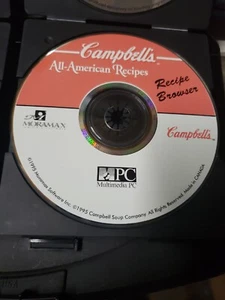 Campbell's All-American Recipes . Recipe Browser CD-ROM 1995 Disc Only - Picture 1 of 1