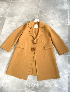 Womens ERMANNO SCERVINO MOHAIR REAL FUR Italian Trench Coat Jacket IT 44 UK 12 M - Picture 1 of 24