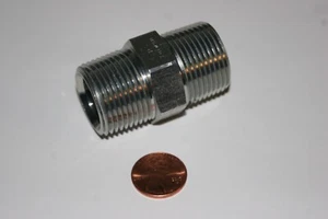 3/4 x 3/4 MNPT legierter Stahl 2" langer Rohrnippel Parker 3/4 FF-S  - Bild 1 von 3