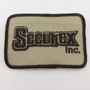 Vintage Securex Inc Embroidered Fabric Patch Iron On Old Logo Uniform Cap - Picture 1 of 12