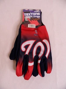 Guantes de mensajes de texto de los Nacionales de Washington MLB béisbol pantalla táctil mensajes de texto deportes - Imagen 1 de 4