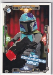 Lego Star Wars Series 3 Card No. 62 Blue Mandalorian Warrior - Picture 1 of 1