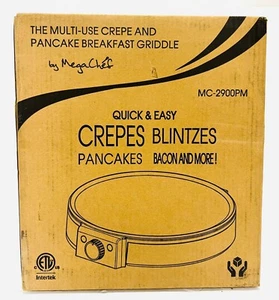 MegaChef Non-stick Breakfast Griddle MC-2900PM 12" Crepe and Pancake Maker Set - Picture 1 of 2