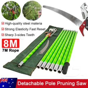 Detachable Pole Pruning Saw 8m Tree Trimmer Saw Shearing Storage Bag Portable OZ - Picture 1 of 12