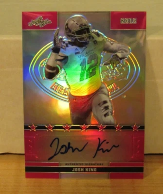 2016 Leaf US Metal Army All-American Bowl Pink Auto 14/20 Josh King #62 - Image 1 of 4