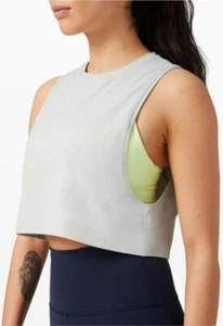 Lululemon Canotta Donna Muscle Love Crop *Tough White Bone Vapor Taglia 2 Nuova con etichette - Foto 1 di 7