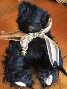 Rare Vintage Teddy Bear Handmade Grandma Lynn Lumley OAK Mohair 8” Embroider Paw - Picture 1 of 9