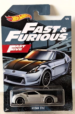Nissan 370Z Hot Wheels Fast Five & Furious 1:64 Monmc 5/6 2018 JDM plateado Foto 1 de 3