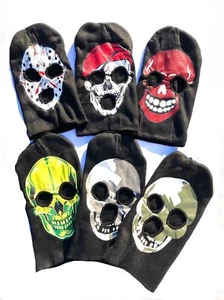 Halloween Balaclava Black Skull Hockey Pirate Full Head Costume Horror Face Mask - Picture 1 of 7