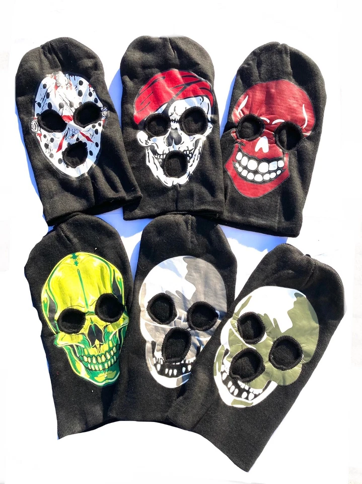 Halloween Balaclava Black Skull Hockey Pirate Full Head Costume Horror Face Mask - Image 1 of 1