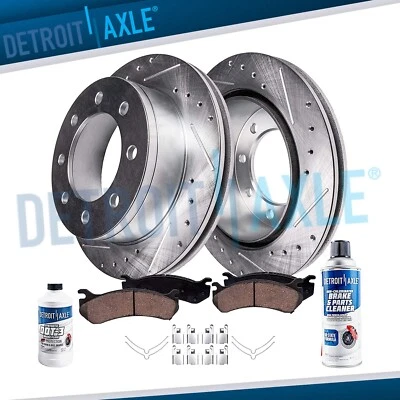 13.03" Front Drilled Rotors Ceramic Brake Pads for Ford F-250 F-350 Super Duty - Image 1 of 4
