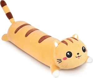 Cute Long Cat Plush Kawaii 42" Body Pillow Cat Stuffed Animals Soft Plushies Cud - Picture 1 of 6