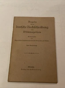 Regeln für die deutsche Rechtschreibung Wörterverzeichnis 1902  - Bild 1 von 9