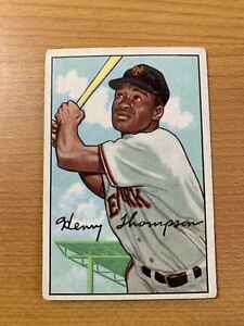 1952 Bowman Henry Thompson #249 NY Giants Vintage *Wrinkle Nice Center FREE SHIP