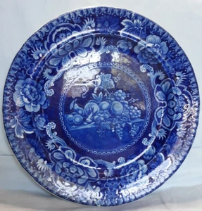 Historic Blue Floral Transferware Patt Stubbs & Kent Circa 1828 Staffordshire - Picture 1 of 8