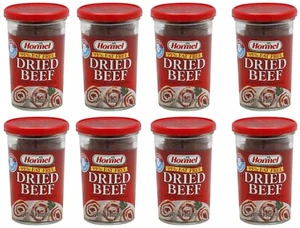 Premium HORMEL Dried Beef Slices - 8 Pack, Gluten-Free, 2.5 oz Glass Jars - Picture 1 of 5