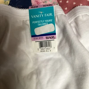 Vanity Fair White 100% Cotton Perfectly Yours Tailored Brief Star White 11/4XL - Picture 1 of 8