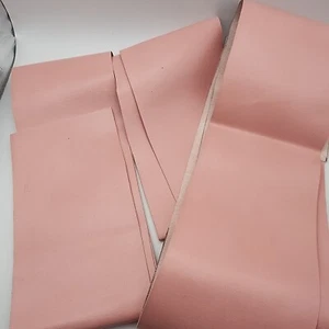 Vintage Vinyl Upholstery Fabric Faux Leather Craft Repair Scrap Lot Pink READ - Picture 1 of 6