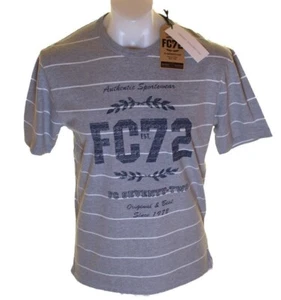 Nueva Camiseta Auténtica Para Hombre French Connection Cuello Redondo FC72 Gris Nueva Pequeña - Imagen 1 de 2