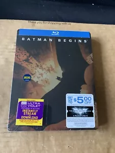 Batman Begins (2005) Rare US Reg Free Best Buy Blu Ray Steelbook NEW & SEALED - Picture 1 of 4