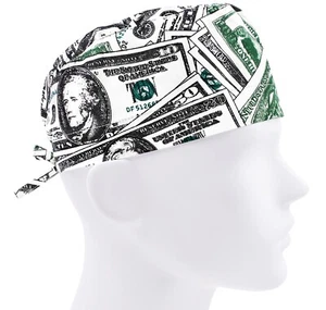 Cappello chirurgico da uomo, tappi scrub soldi, cappelli scrub banconote, cappello chirurgico dollari - Foto 1 di 3