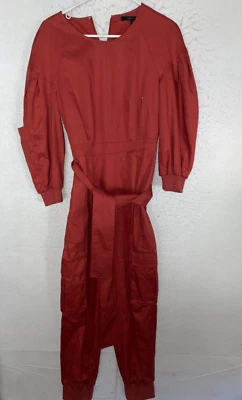 Mono BCBG Maxazria para mujer S manga larga naranja quemado bolsillos de carga utilitario Foto 1 de 4