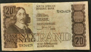 Jan van Riebeek/Riebeeck's ships/Coat of Arms 20 Rand 1984 SOUTH AFRICA (966F) - Bild 1 von 3