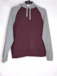 Starter Mens Purple Gray Hoodie Pullover Hooded Pocket Fall Winter Sz XL Stains - Picture 1 of 7