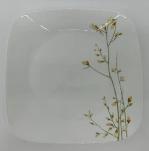 Plato de cena cuadrado Corelle© Vitrelle™ KOBE 101/2" ~ USADO ~ flores silvestres florales amarillas - Imagen 1 de 8