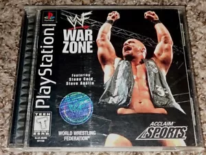 WWF Warzone (PlayStation 1 PS1, 1998) Black Label | CIB Complete - Picture 1 of 10