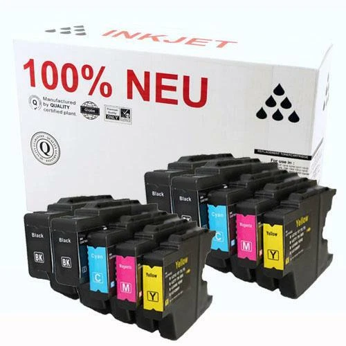 10-50 ABC Tinten- Druckerpatronen kompatibel mit Brother DCP 350 J525 J725 J925