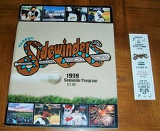 1999 TUCSON SIDEWINDERS BASEBALL PROGRAM PLUS TICKET-JASON CONTI-AZ DIAMONDBACKS
