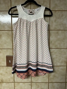 Eyeshadow Girls Countrycore Cottagecore Lace Shift School Party Day Dress Sz 10 - Picture 1 of 13