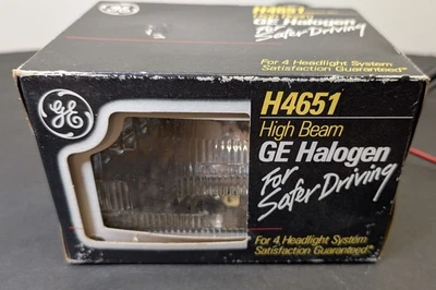 Галогенная фара дальнего света GE H4651 для системы из 4 фар 12 В новая из старых запасов протестирована нормально. - Изображение 1 из 4