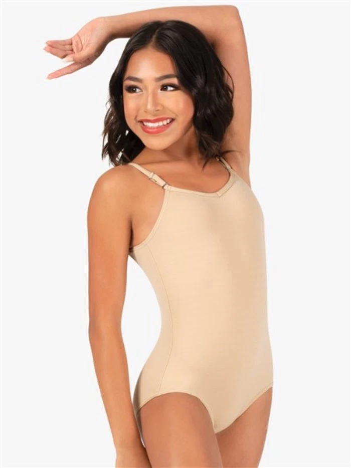 Nuevo sin etiquetas CAPEZIO ajustable cami leotardo para niño beige TB1420C MED 81276 Foto 1 de 2