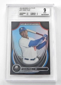 Bowman Platinum Top Prospects 2013 Yasiel Puig RC #YP Dodgers BGS 9 - Imagen 1 de 2