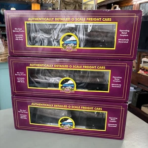 MTH 20-98103 West Virginia Pulp & Paper WVP&P flat car w logs 3-car set NIB - Picture 1 of 4