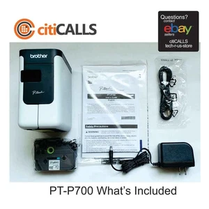 Brother PT-P700 P-Touch USB Thermal Label Printer PC/Mac Connectable w/ Power Ad - Picture 1 of 3