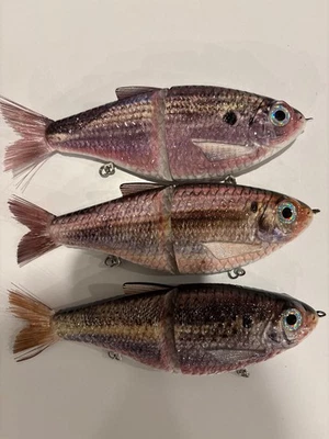 TYG Silencer Shad Glide bait swimbait custom 7 inch Lot of 3 Glide baits NEW KGB - Image 1 of 4