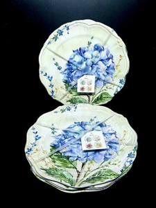 SET di 8 piatti in melamina - 4 disegni floreali romantici 11" nuovi con etichette - Foto 1 di 9
