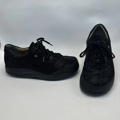 Finn Comfort Ikebukuro Black Shoes Size 5 UK 7 US Sparkly Lace Up - Image 1 of 4