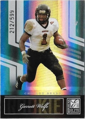 GARRETT WOLFE 2007 Donruss Elite RC 212/599 #140 Bears Northern Illinois🔥🏈🔥 - Image 1 of 2