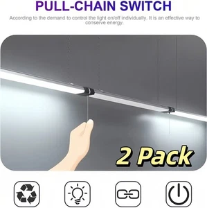 LED Shop Lights 100W 12000Lm Linkable Store Garage Utility Light Fixture 5000K - Picture 1 of 10