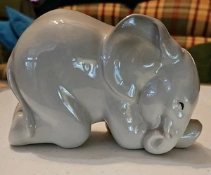 Estatuilla de elefante de porcelana Lomonosov imperial ruso de colección de la URSS - Imagen 1 de 6