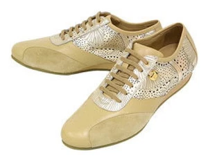 Xsensible Glitter Beige/Gold Laced Shoe 36 5 - Picture 1 of 2