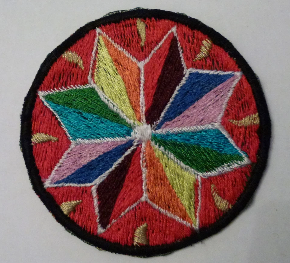 * Sew On Patch * India Cloth Ethnic * 7.5cm * Star - 8 Colours Available - Image 1 of 1