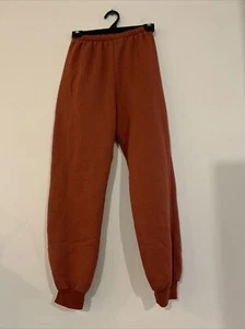 Mens Size XS Orange Track Suit Pants Cuffed Bottoms - Picture 1 of 4