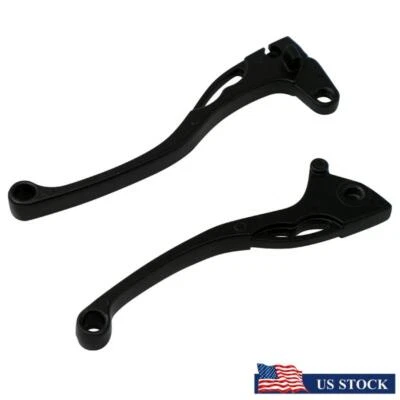 1 Pair Black Aluminum Alloy 8mm Motorcycle Handle Brake Lever w/Clutch US Stock - Image 1 of 4