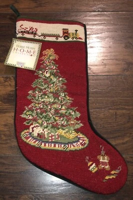 ¡NUEVO CON ETIQUETAS! Medias Debbie Mumm 17” punta de aguja con diseño de árbol de Navidad Foto 1 de 4