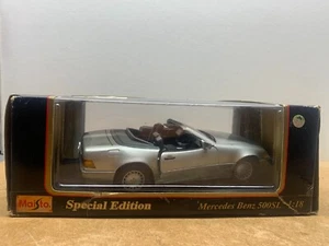 MAISTO MERCEDES BENZ 500 SL 1989 1/18 EN BOITE B7 - Imagen 1 de 5
